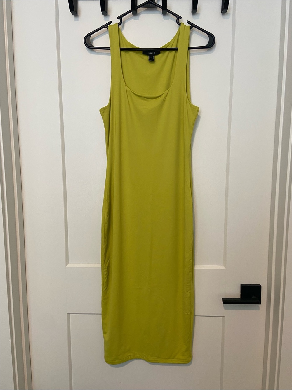 F21 Neon Green Midi Dress